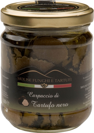 vasetto di carpaccio di tartufo nero